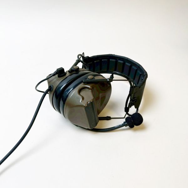 老軍綠麥克風耳機 