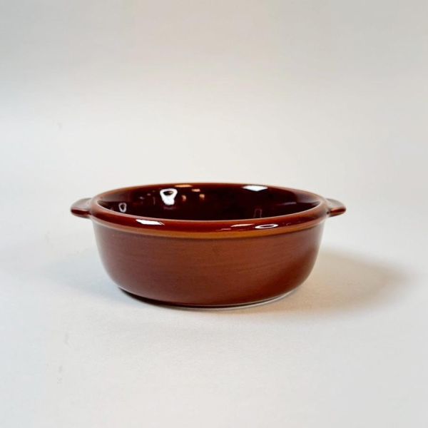 紅棕陶碗 