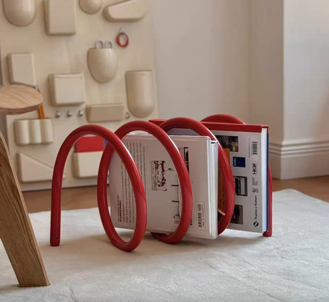 紅色彈簧書架/展示架 