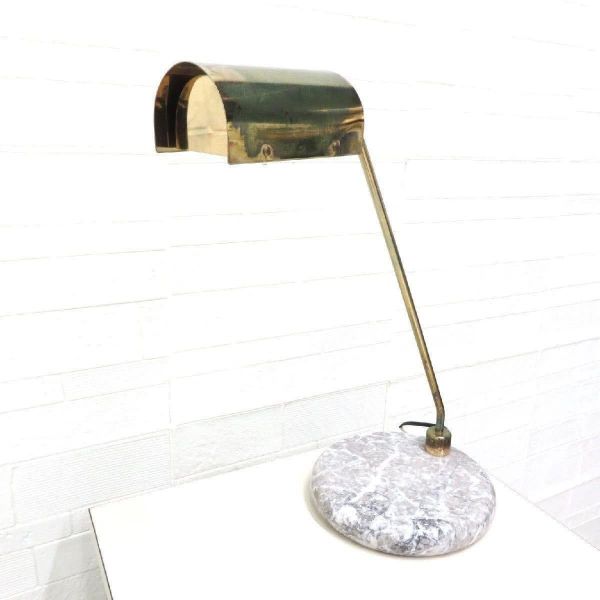 大理石座銅桌燈 