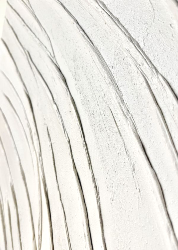 白色手繪油畫掛畫 