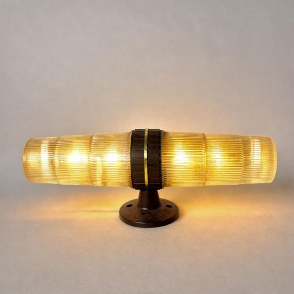 深咖啡塑料雙頭壁燈 