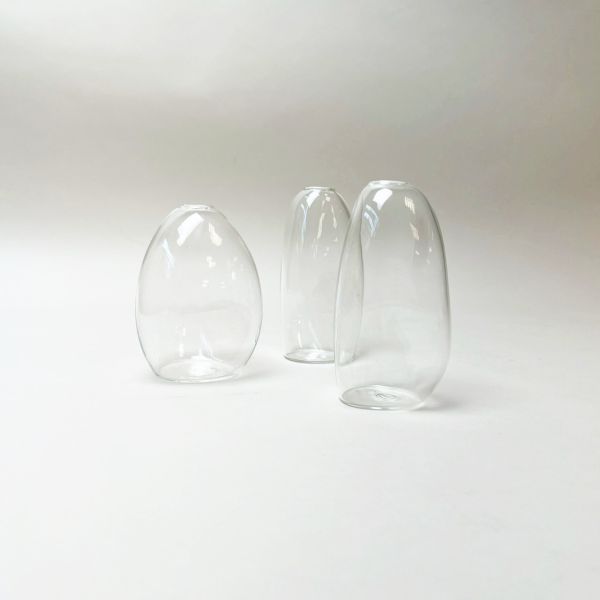 透明不規則玻璃小花瓶 