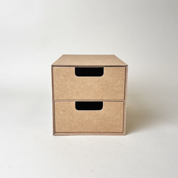 牛皮色桌上收納盒 