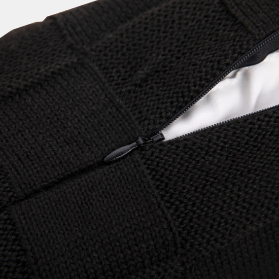 立體方格針織抱枕 