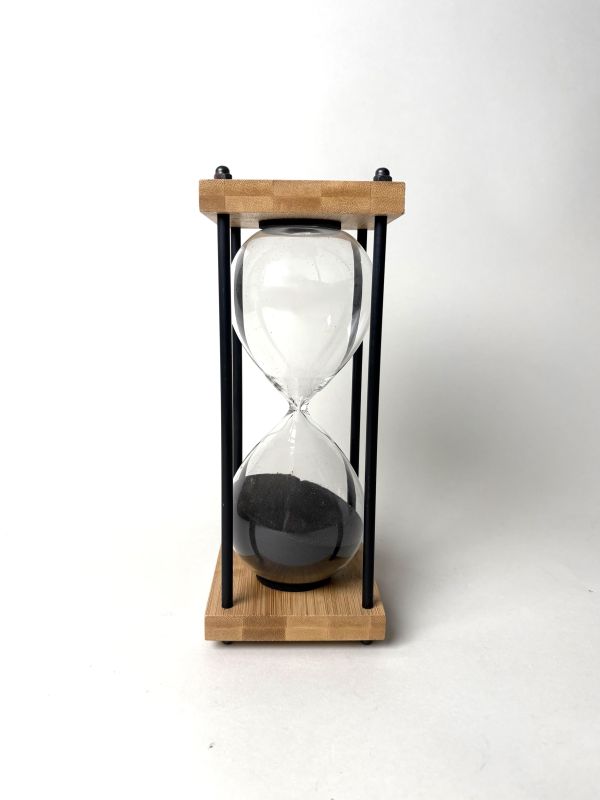 木座黑色玻璃沙漏 