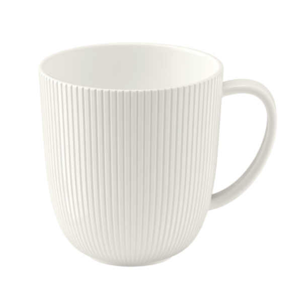 乳白釉直紋馬克杯 