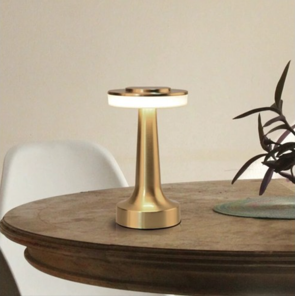 拉絲金無線桌燈 