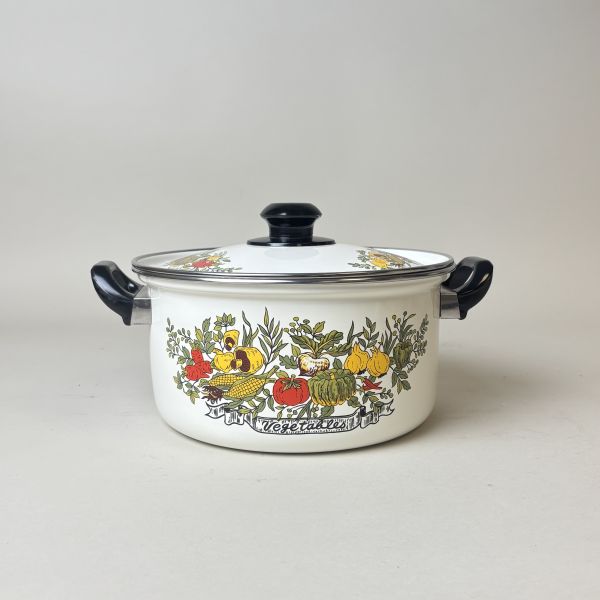 蘑菇圖案珐瑯鍋 