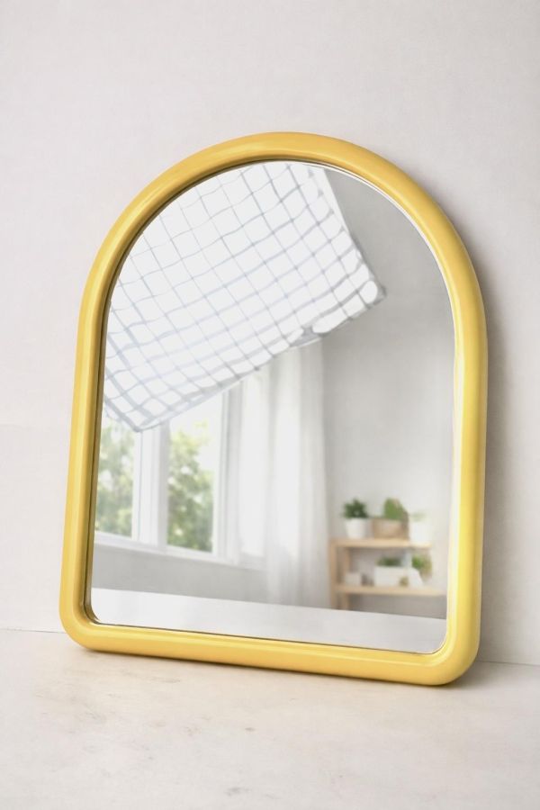 黃色拱形塑膠掛鏡 