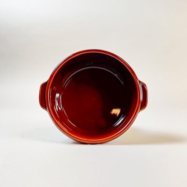 紅棕陶碗 