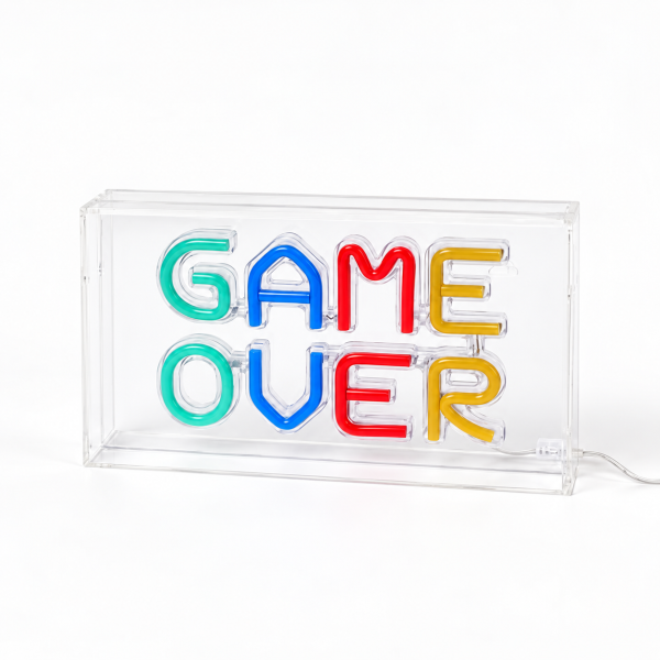 Game Over壓克力霓虹燈箱 