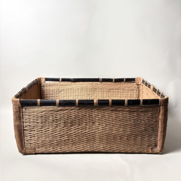 早期長型收納竹籃 