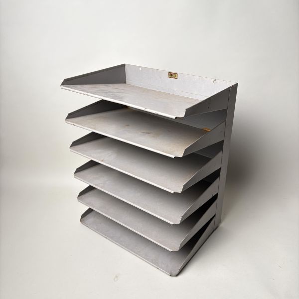 早期鋼製文件收納架/壁掛式 