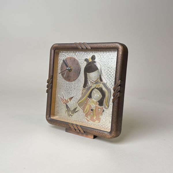 金屬製和風座鐘 