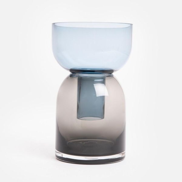 雙色雙層玻璃花器 