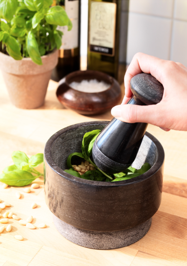 黑大理石研缽／杵 