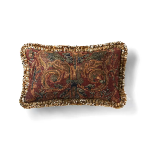 古典花紋流蘇靠枕 