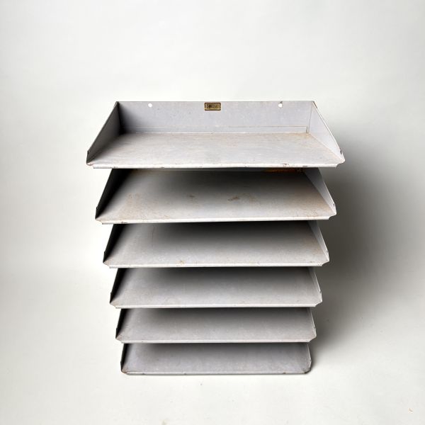 早期鋼製文件收納架/壁掛式 