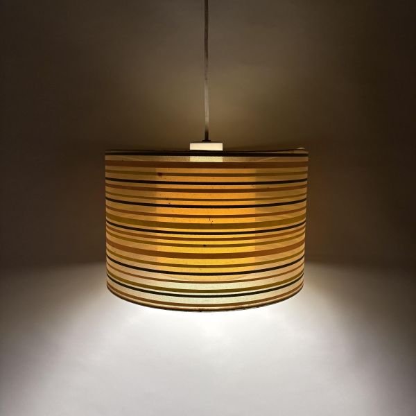 綠色線條織布吊燈 