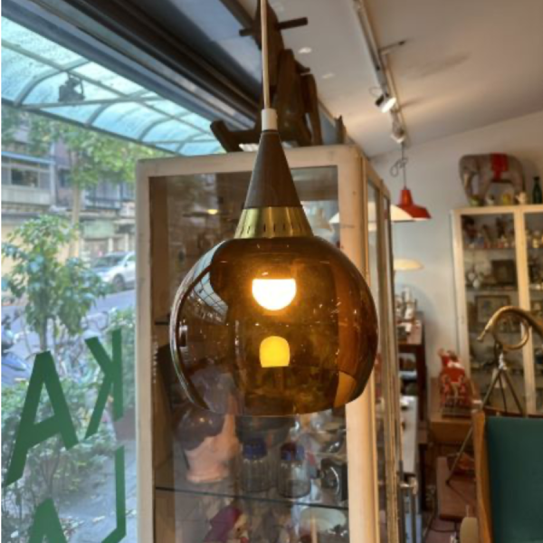 茶色玻璃吊燈 