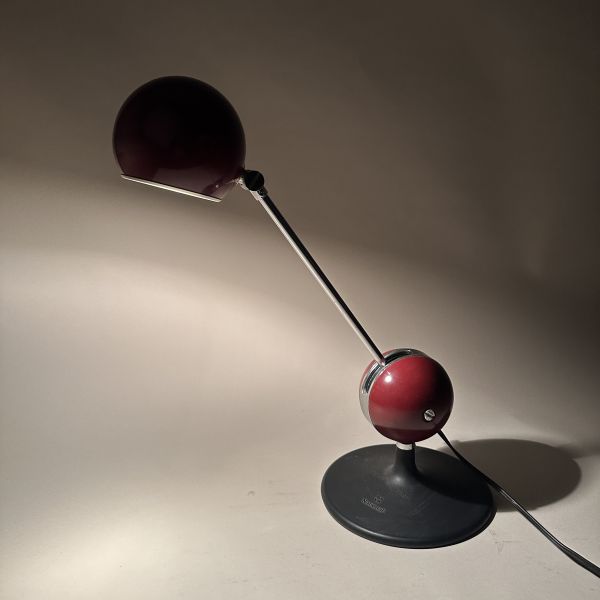 酒紅星球金屬檯燈 