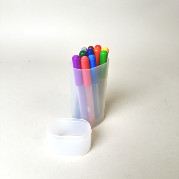 霧透筆筒+彩色筆10支 