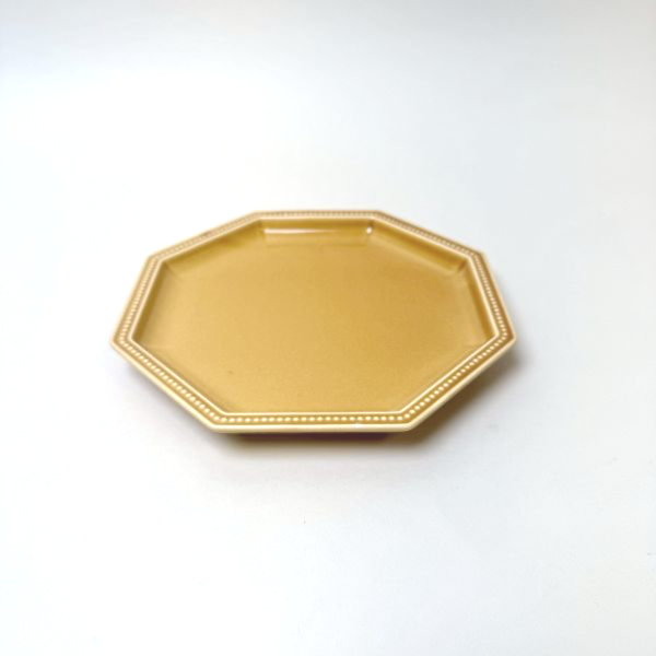 焦糖色八角點心盤 