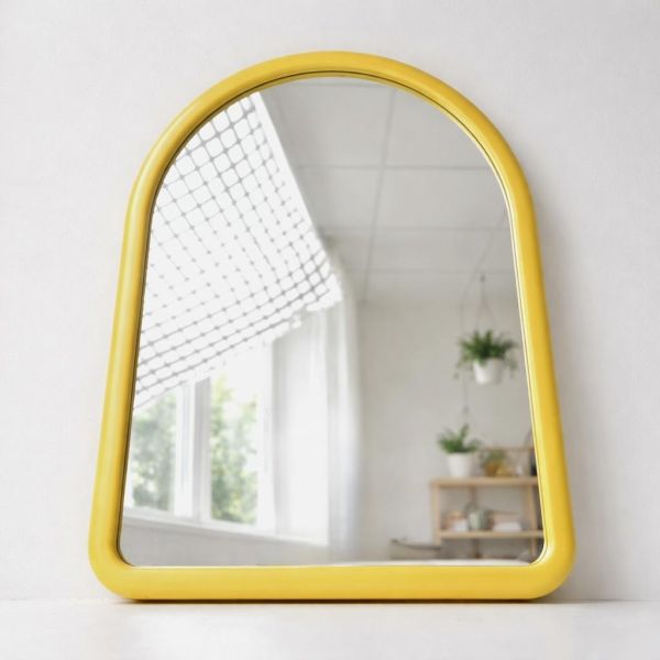 黃色拱形塑膠掛鏡 