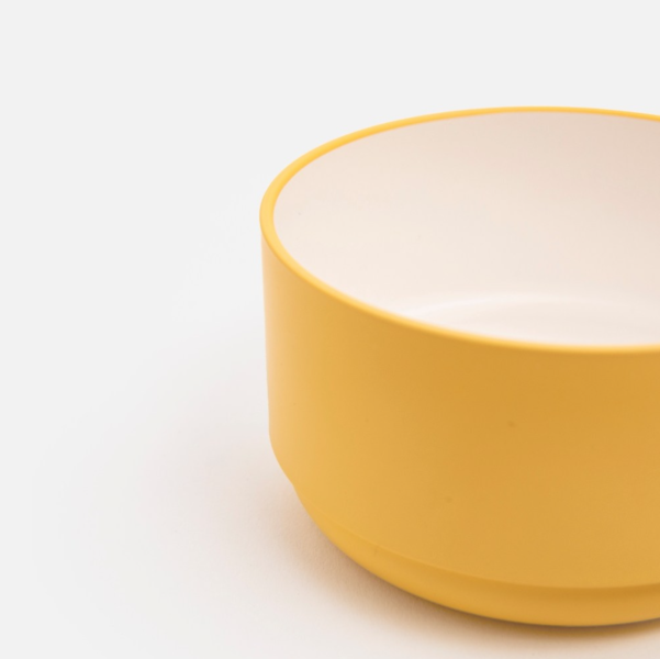 黃色兒童圓型餐碗 