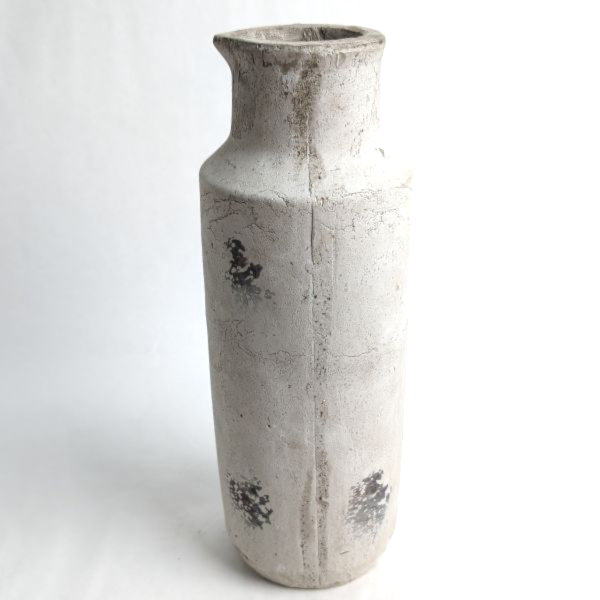 斑駁白花器 
