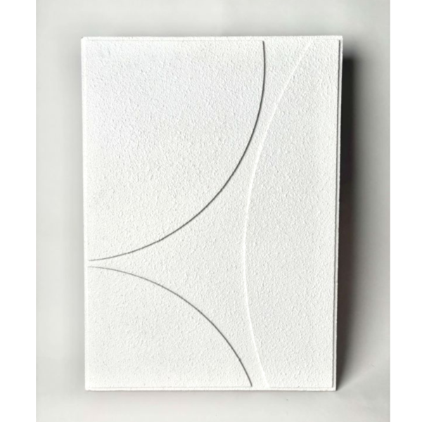 C 白色石膏浮雕抽象畫 