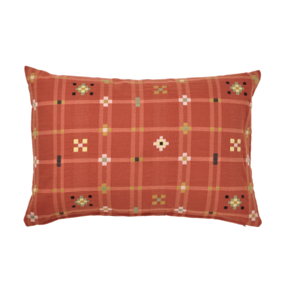 編織小花紋靠枕 