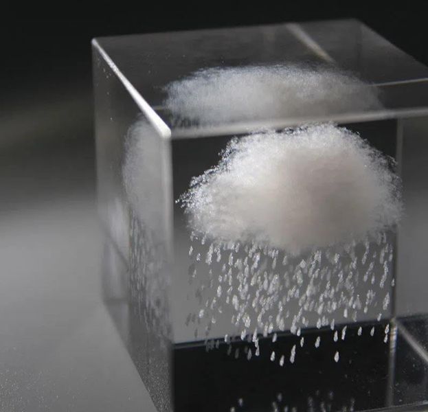 雲朵雨立方水晶擺飾 