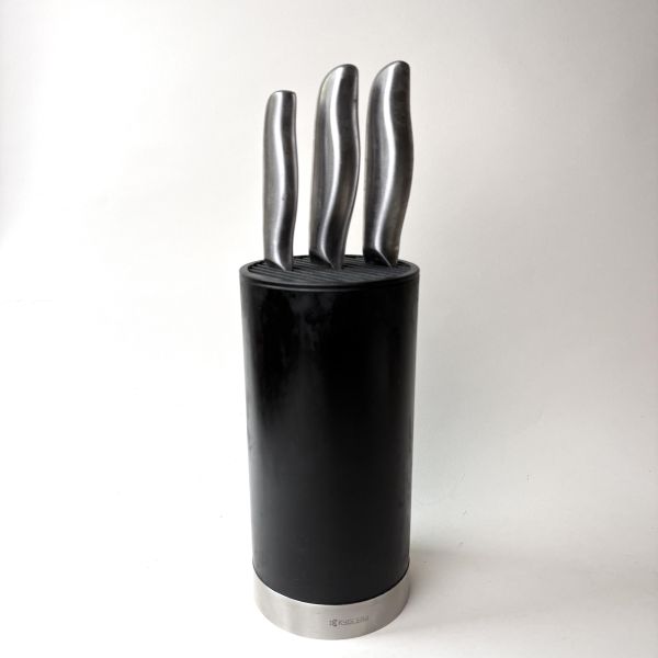 黑色圓筒收納刀架 