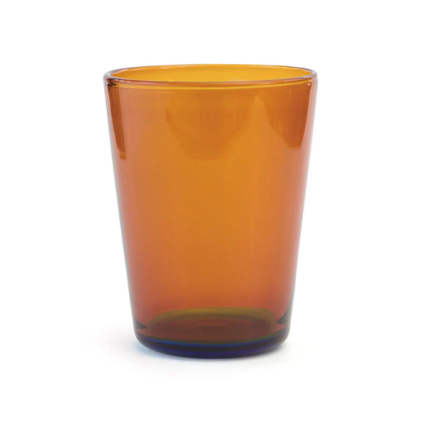 琥珀藍雙色玻璃水杯 