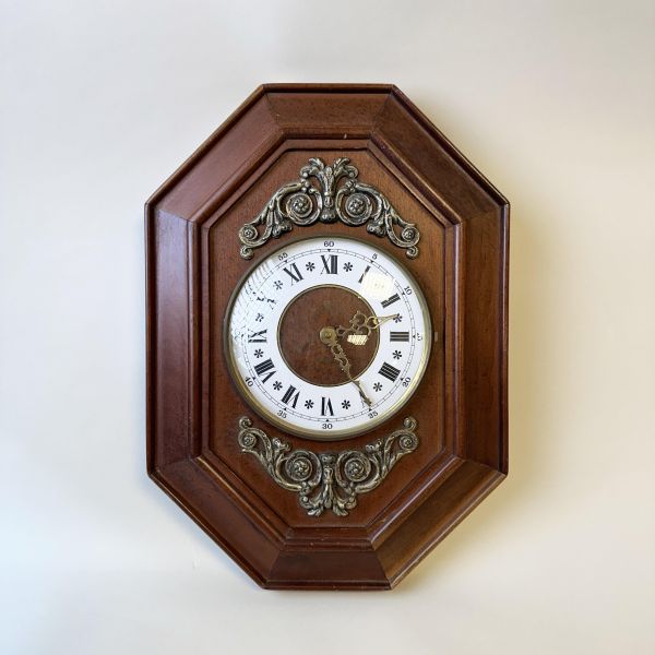 實木八角掛鐘 