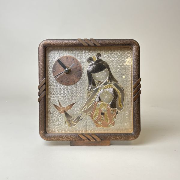 金屬製和風座鐘 