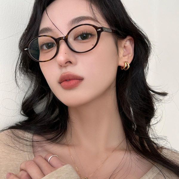 925銀針 雙層方圓線條耳扣 