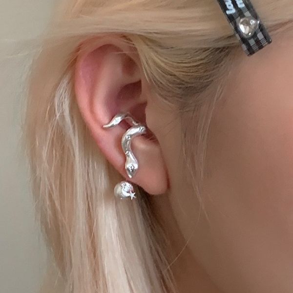 925銀針 童趣小蛇蘋果造型耳環 