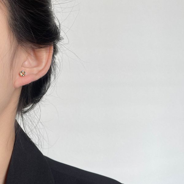 925銀針 經典幾何環狀耳釘 