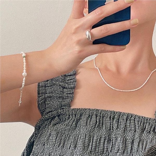 925純銀 波光粼粼素銀項鍊 