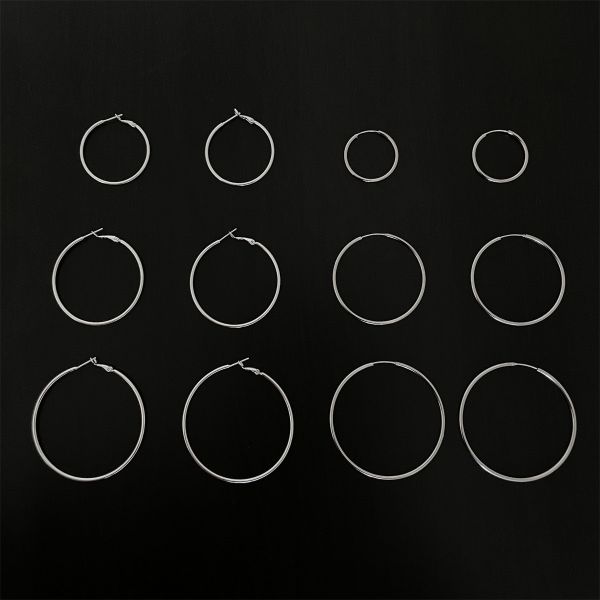 極簡歐美大圓圈耳環 
