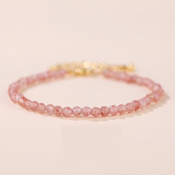 銅鍍14K金 3mm鑽切水晶極細手鍊（多款可選） 