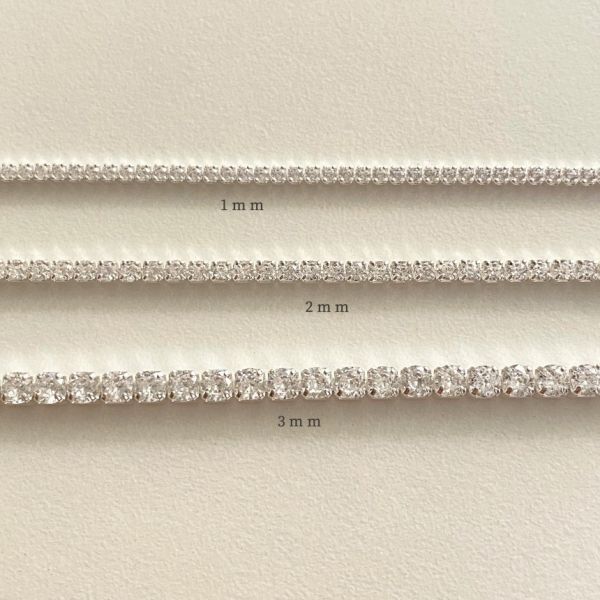 925純銀 滿版鋯鑽手鍊（多尺寸） 