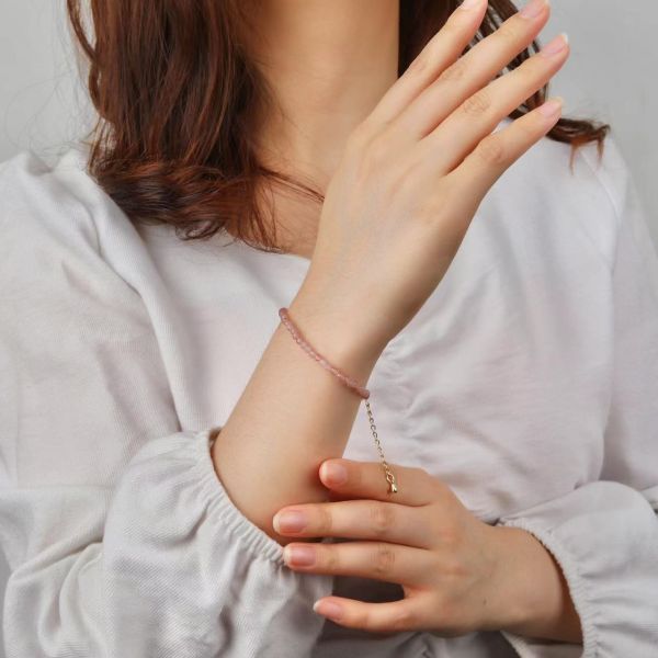 銅鍍14K金 3mm鑽切水晶極細手鍊（多款可選） 