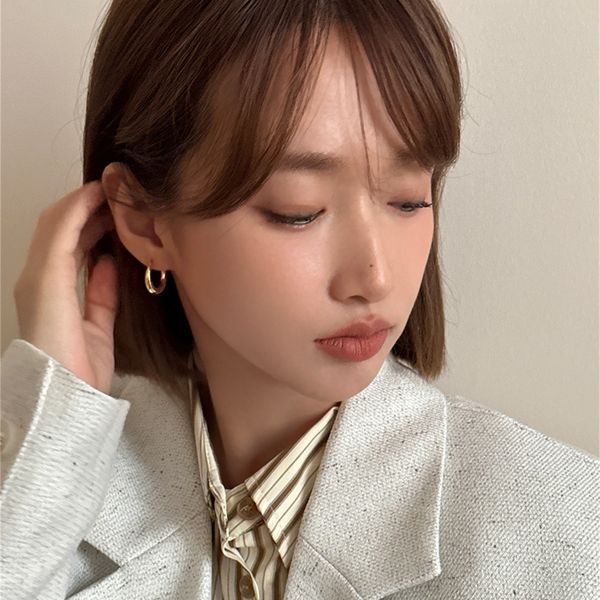 925銀針 經典小胖圈耳扣 