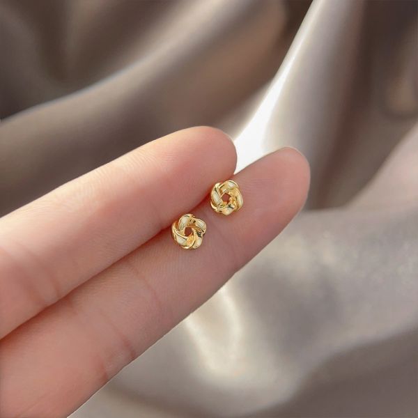 925銀針 經典幾何環狀耳釘 