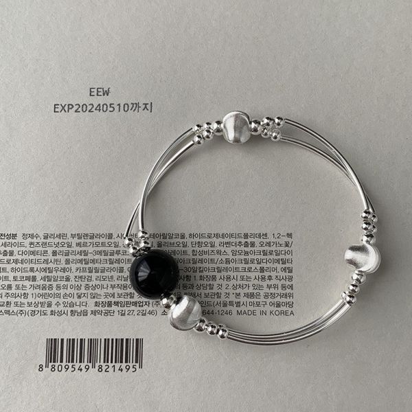 925純銀 個性天然石串珠雙層手鍊 