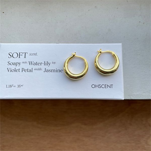 925銀針 經典小胖圈耳扣 